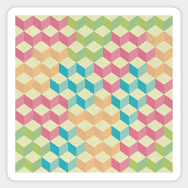 Sugar Cubes Geometric Pattern Sticker by Tobe_Fonseca